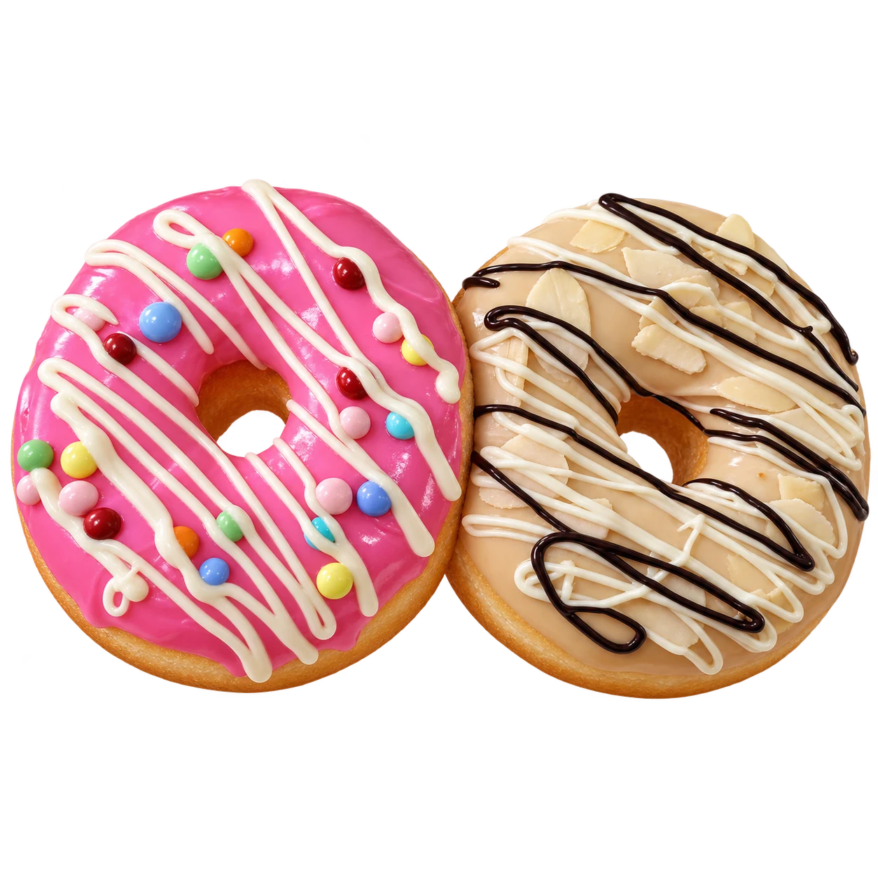 Sepasang donut Kiddonuts untuk acara